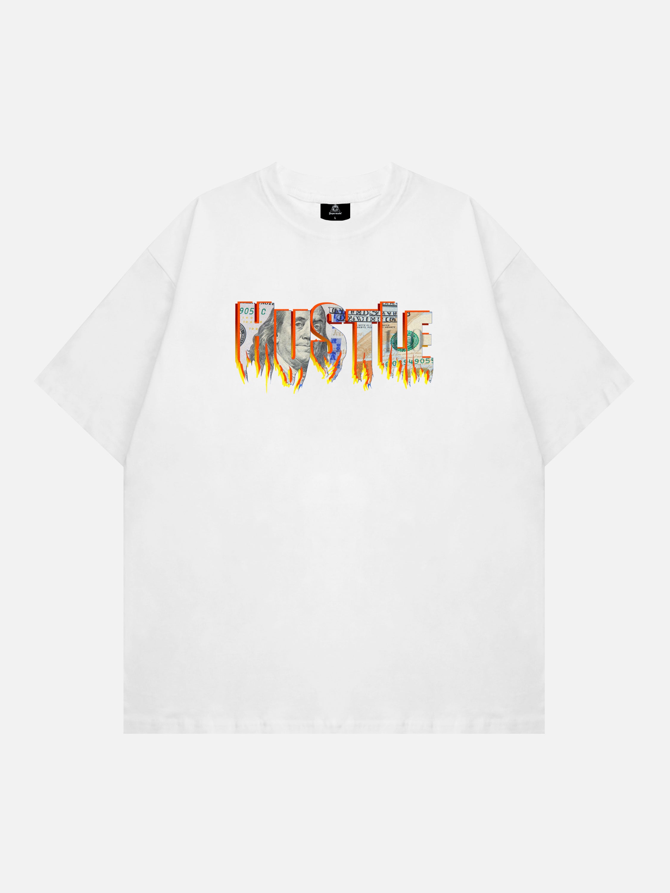 The Supermade ''HUSTLE'' Letter Print T-shirt