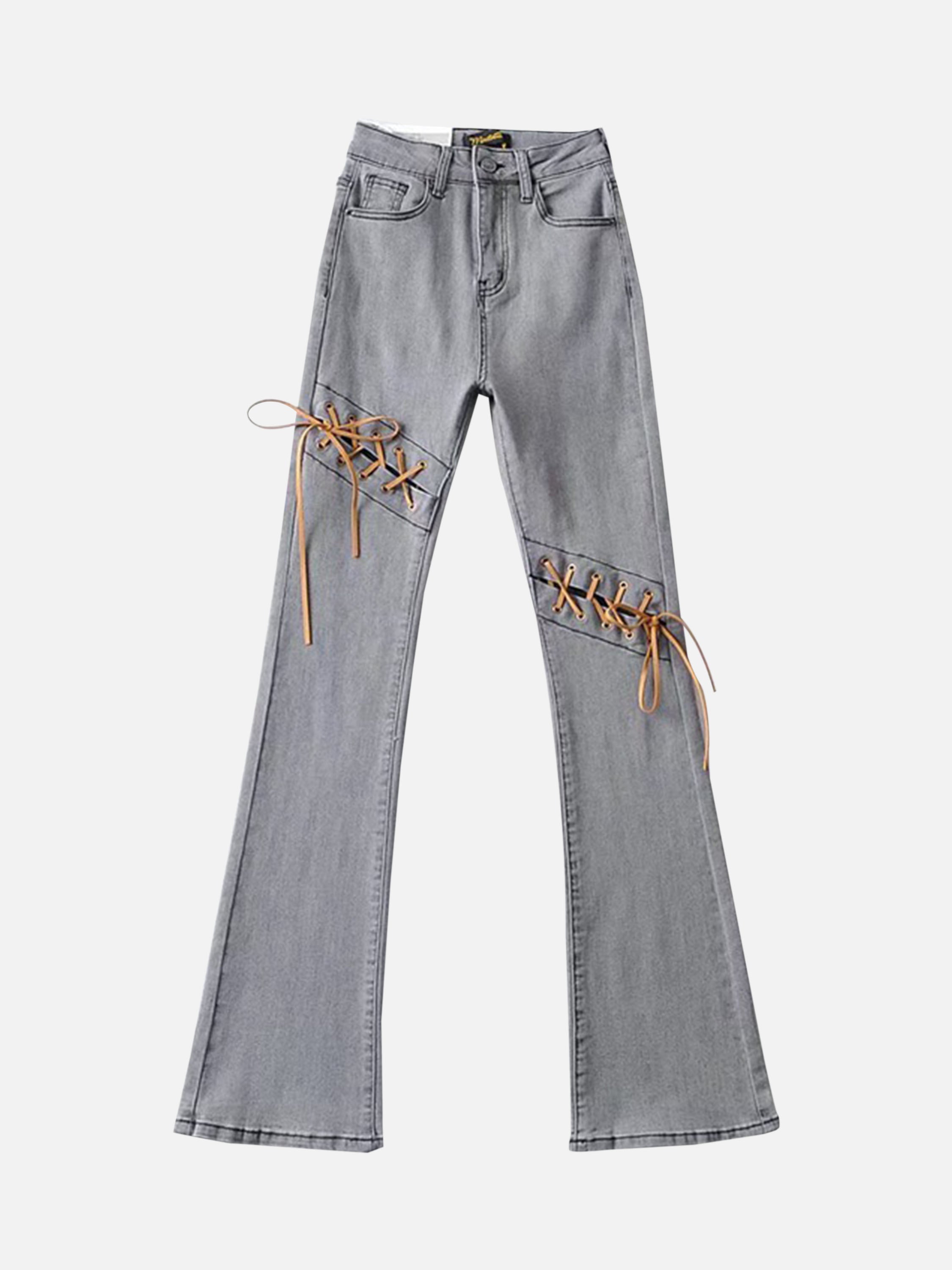 The Supermade Cutout Eyelet Tie Pants