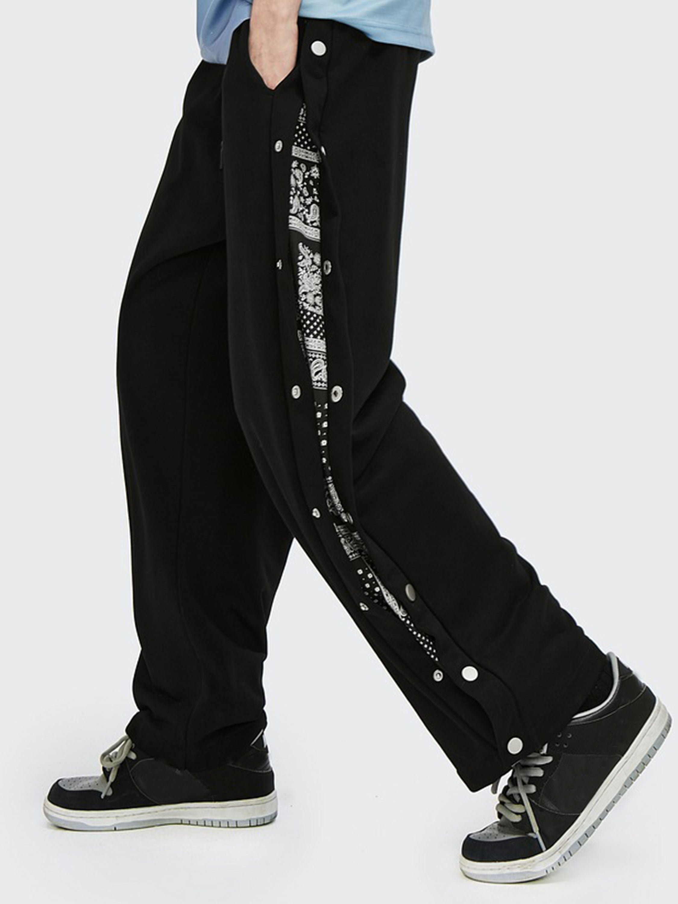 The Supermade Paisley Button-Down Track Pants