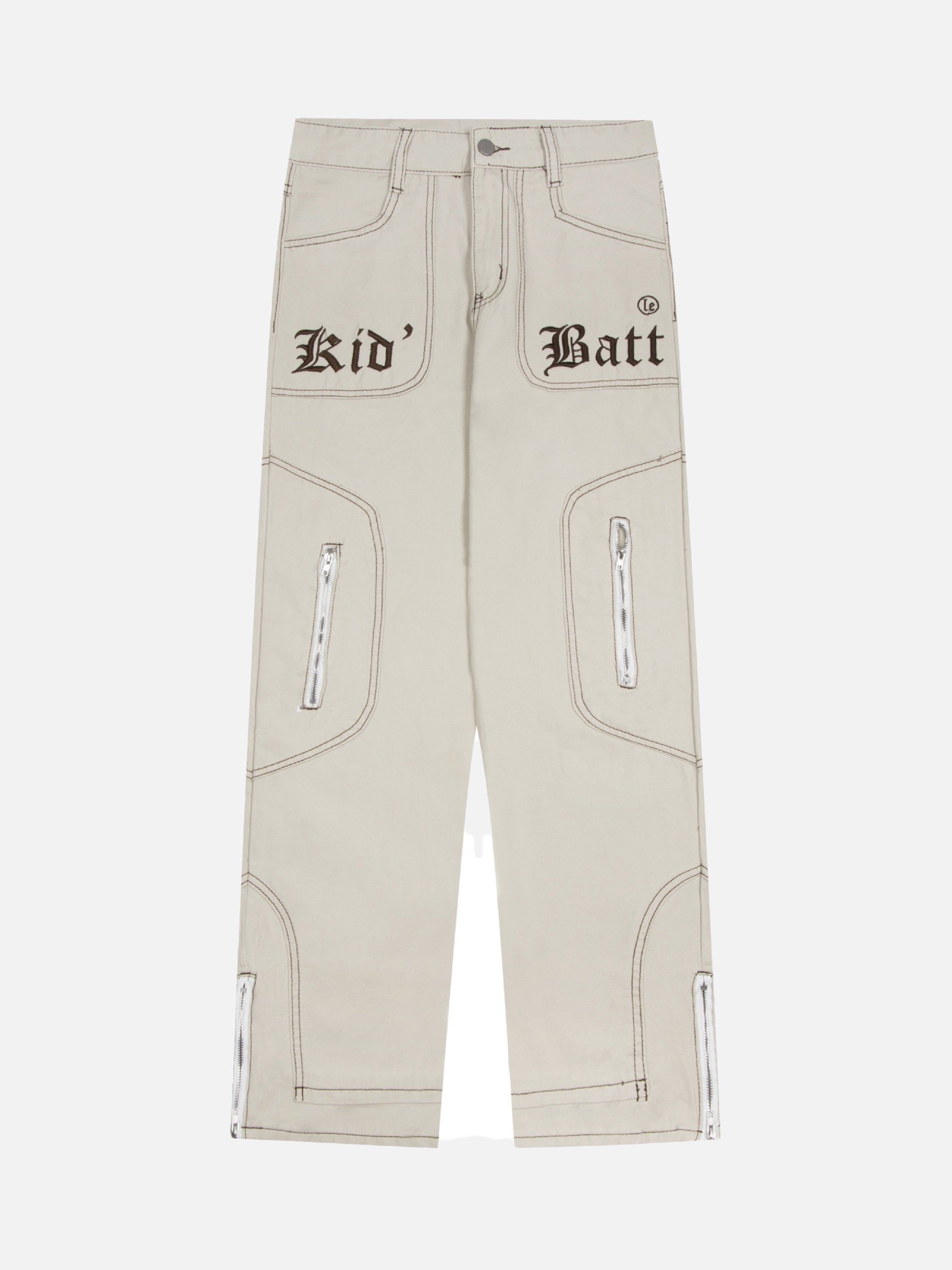 The Supermade Retro Embroidery Letter Pants