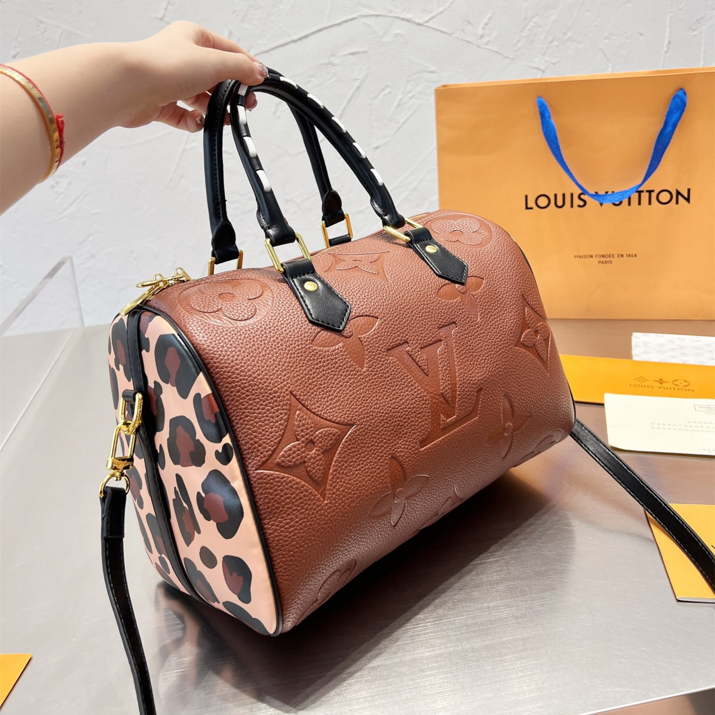 Bag  black brown  size:30*21cm