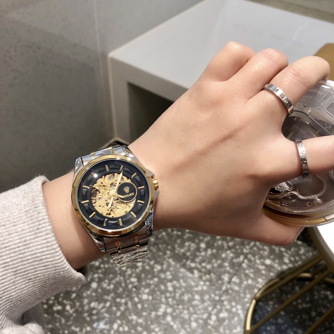 Men's 6 colors Casual Mechanical Watch, Skeleton watches ,40 mm