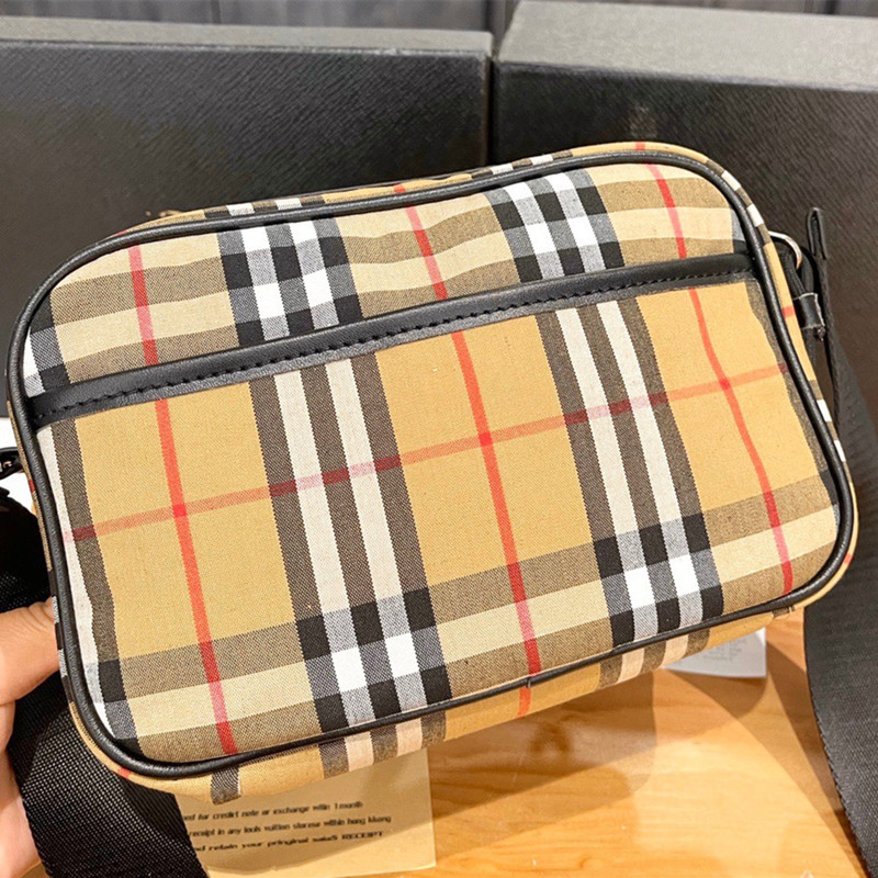 Men's Bags Vintage Check Camera Bags Chest Bags Crossbody Bags