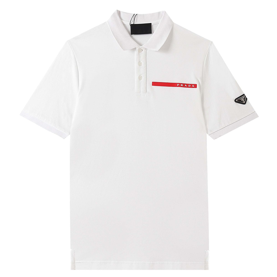 2022ss Men's Polo White Shirt