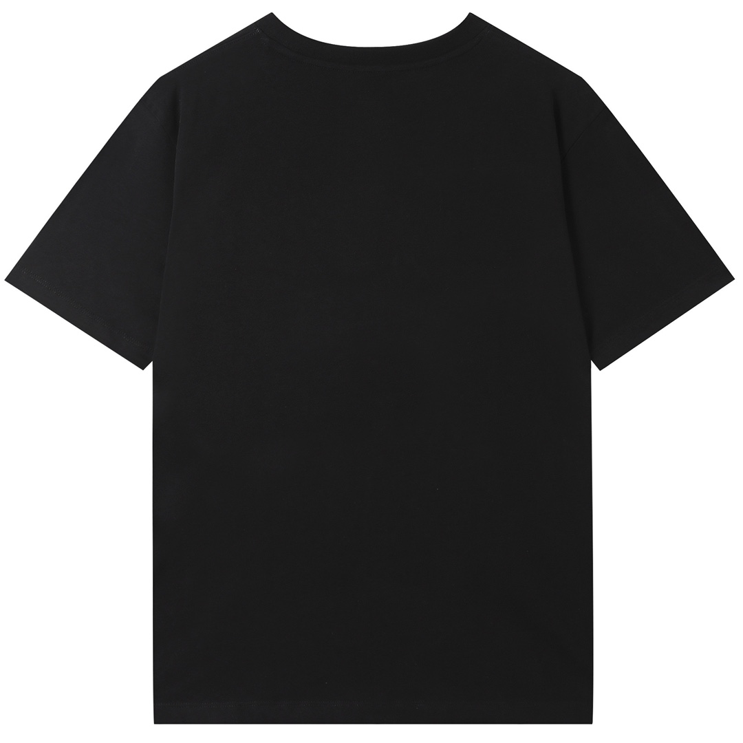 2022ss Men's Black T-Shirt