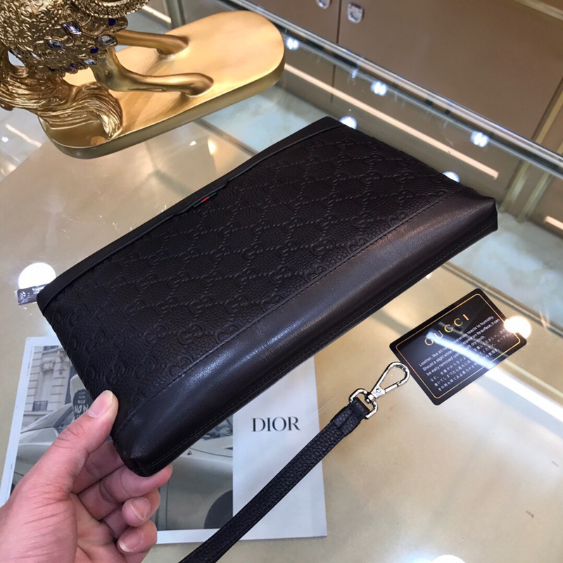 Men's New Handbag Black Simple Fashion Cow Leather Bag Size 28 * 18cm