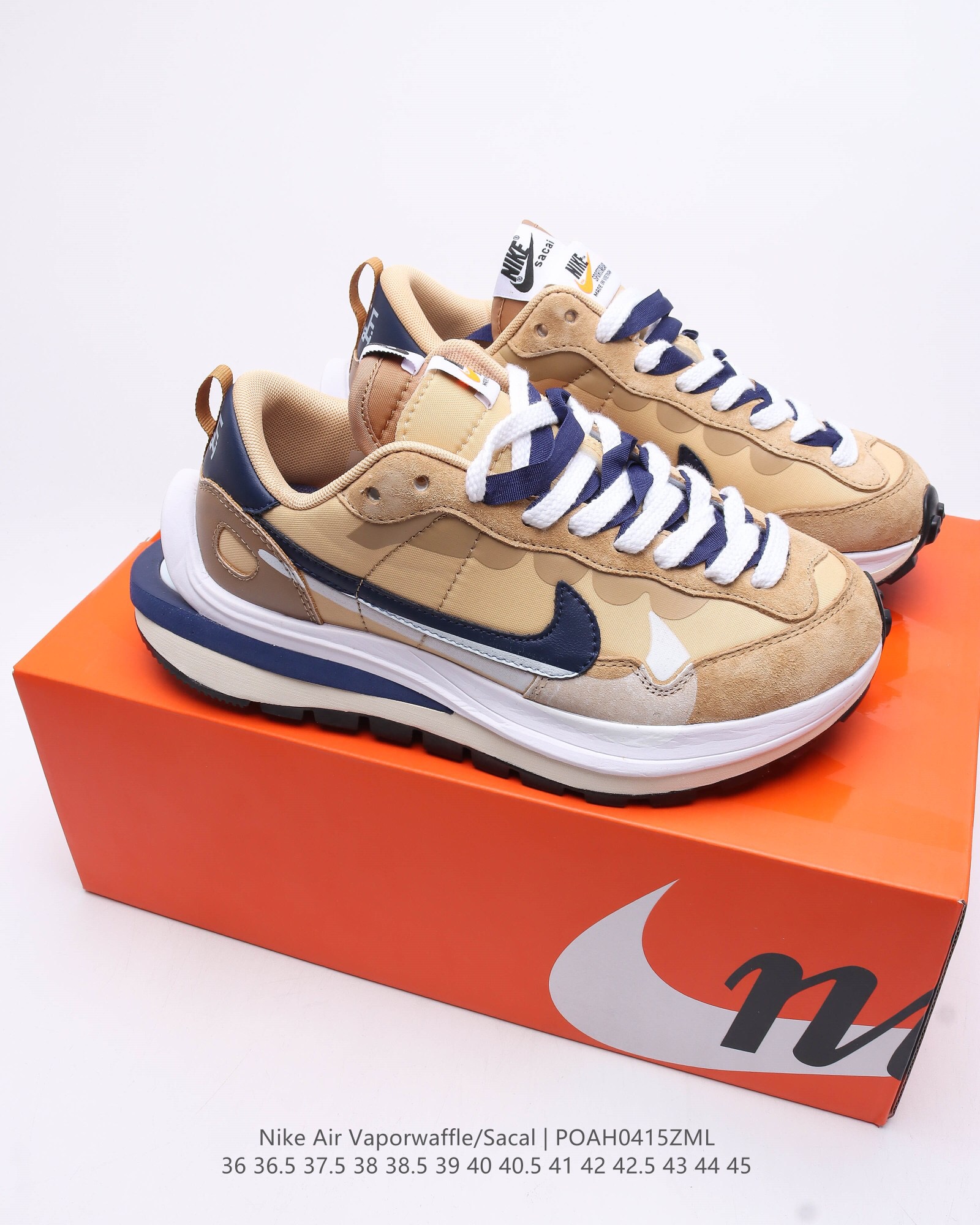 sacai x nike vaporwaffle casual shoes Size：EU36-EU45