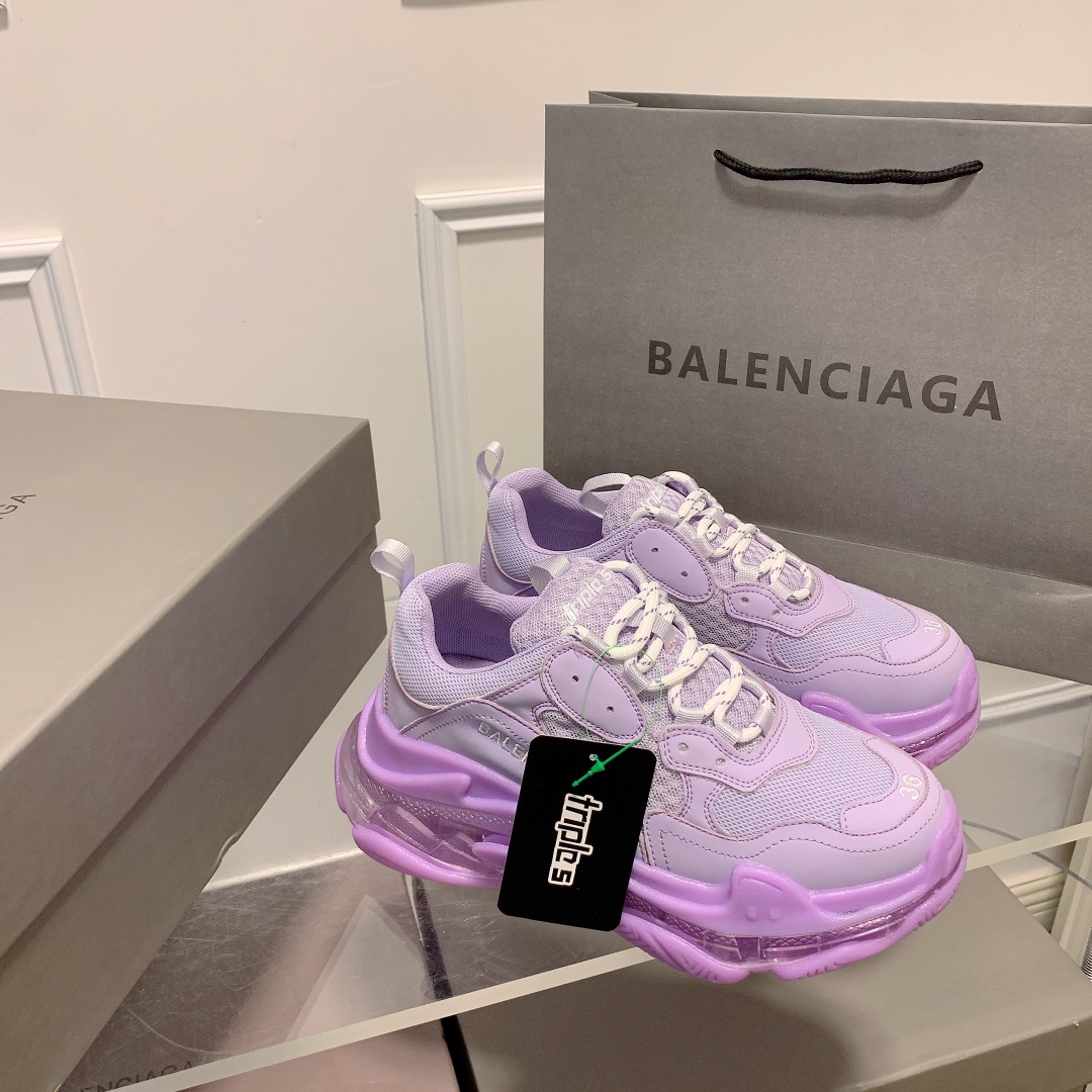 Triple S Clear Sole Women's Shoes Size:EU35-EU42