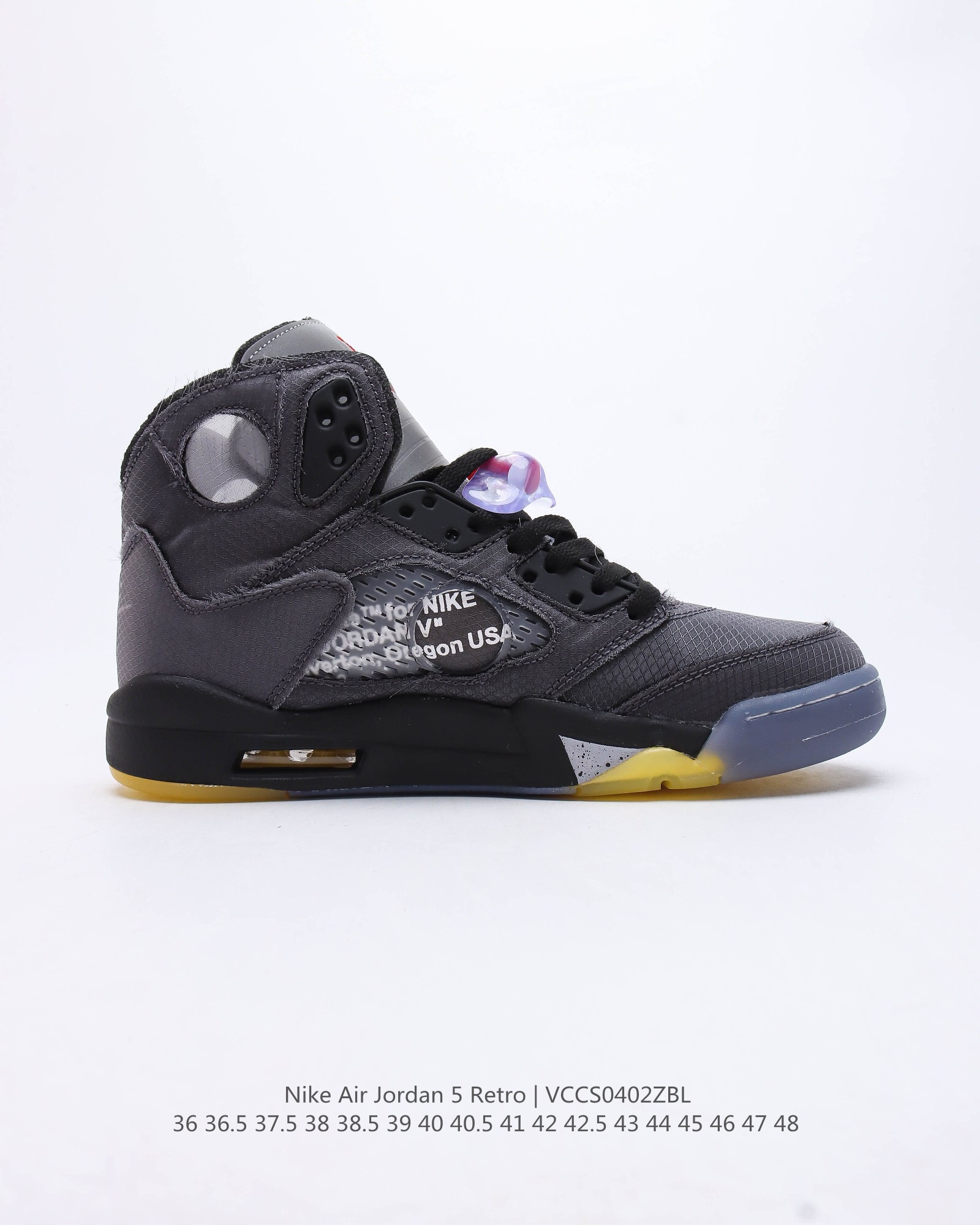 air jordan retro 5 blackmuslin-fire red casual shoes Size:EU36-EU48