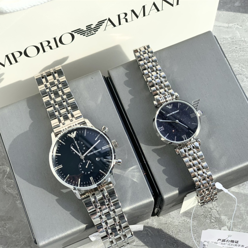 quartz watch, Couple's Watches mineral glass crystal ，Life water resistant to 30 meters