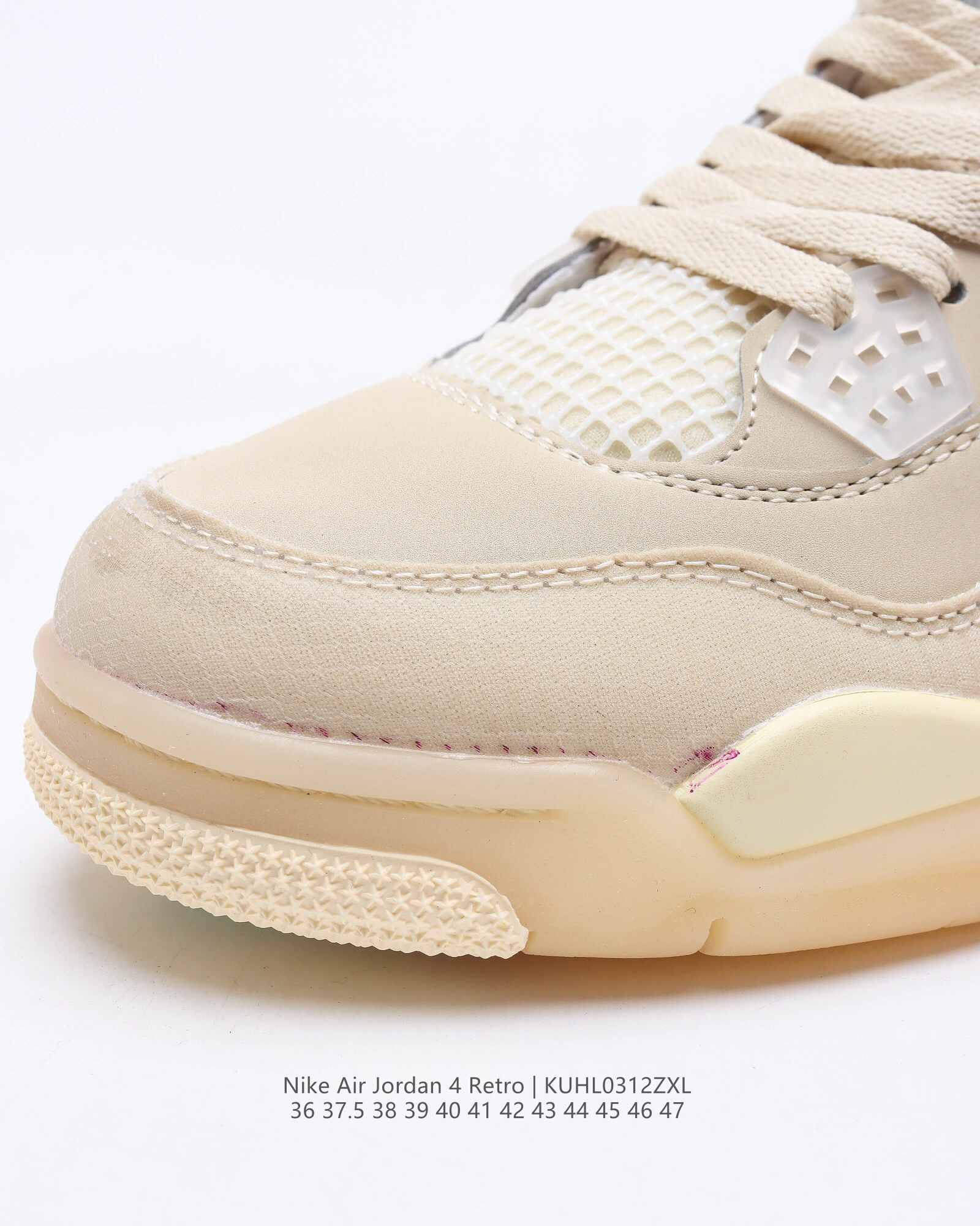 air jordan 4 retro creamsail casual shoes Size:EU36-EU47