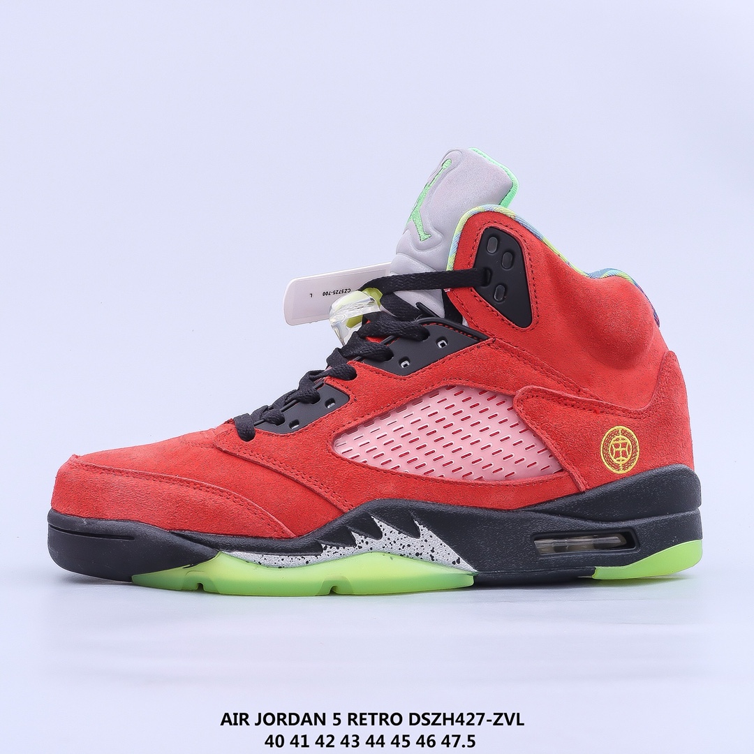 air jordan 5 “what the” Mandarin duck shoes sport casual shoes Size：EU40-EU47
