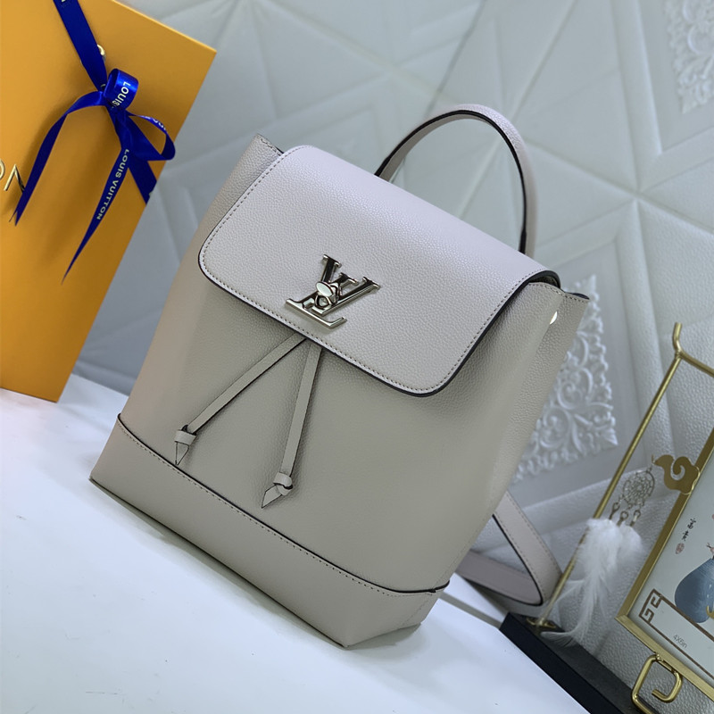 Lockme Shoulder Bag Ladies Fashion Backpack Schoolbag Grey Size 22 * 28 * 13 cm