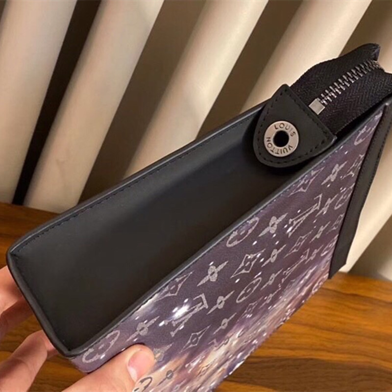 Starry Night Handbag Men's Clutch Bag Size 26*20*6cm