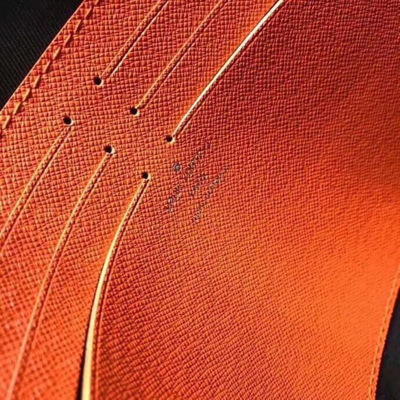 Men's Wallet Handbag Orange Mosaic Plaid Wallet Handbag Size 26.5*20*6cm