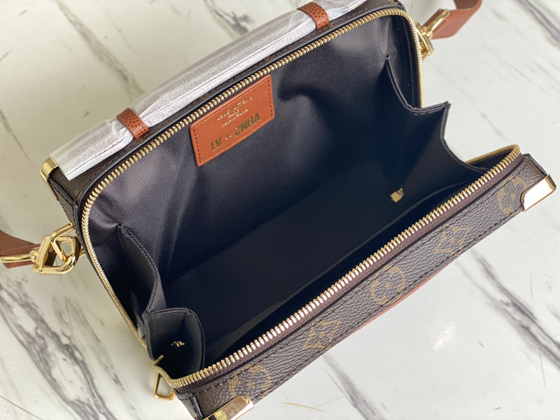 Men's Bags Lvxnba Handle Trunk Messenger Bag Size 21.5*15*7