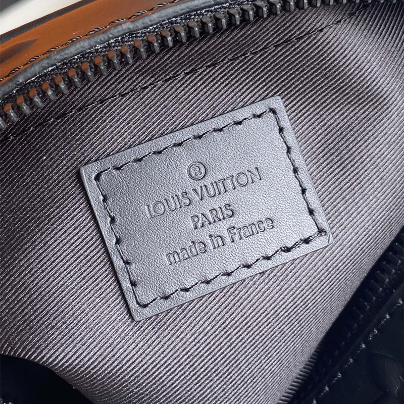 Mini Soft Trunk Bag Men's Black Bag Size 18.5*13*8 cm