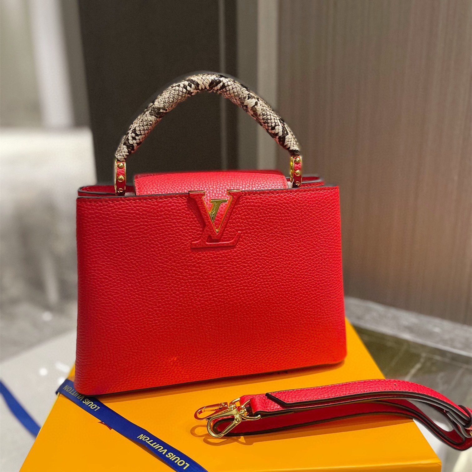 Cappucines Red bags ,27*20cm /20*14cm