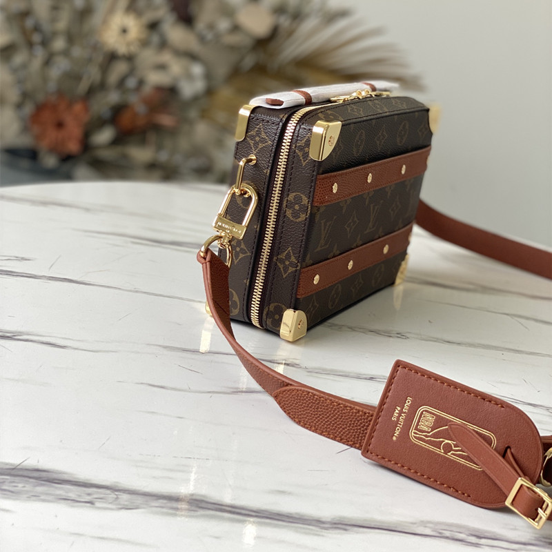 Men's Bags Lvxnba Handle Trunk Messenger Bag Size 21.5*15*7