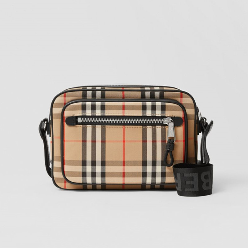 Men's Bags Vintage Check Camera Bags Chest Bags Crossbody Bags
