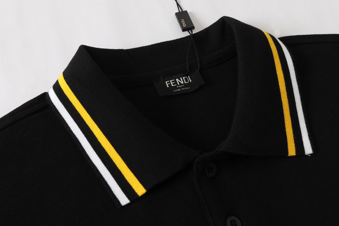 2022ss Men's Polo Black Shirt