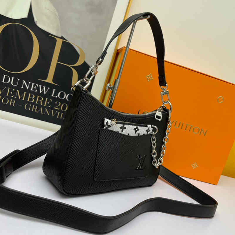 Marelle Handbag Black Marelle Detachable Canvas Zipper Bag