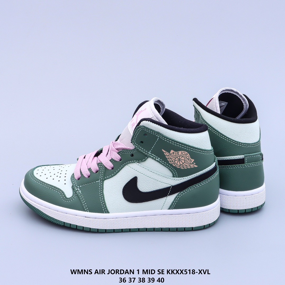 wmns air jordan 1 mid se arctic pink aj1 casual shoes Size:EU36-EU40