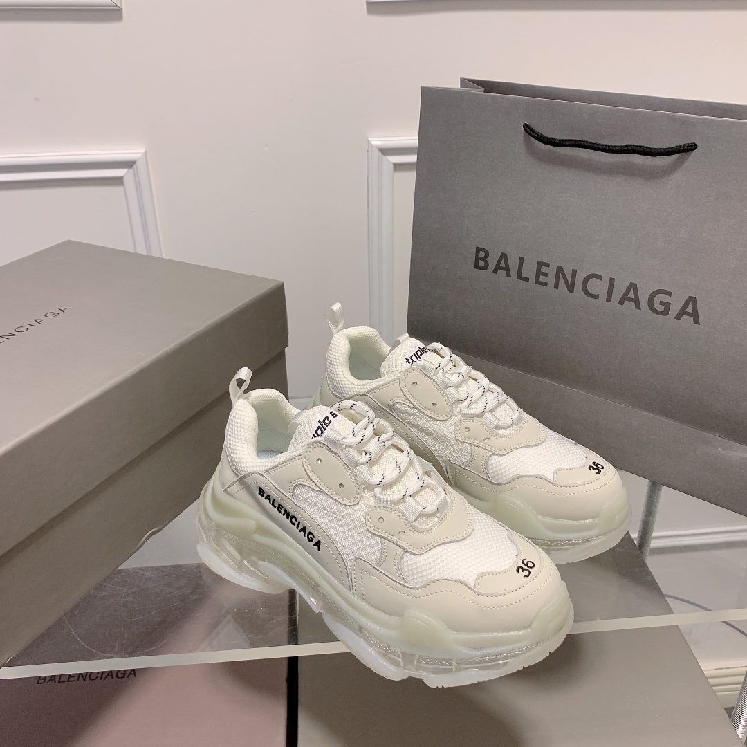 Triple S Clear Sole Women's Shoes Size:EU35-EU42