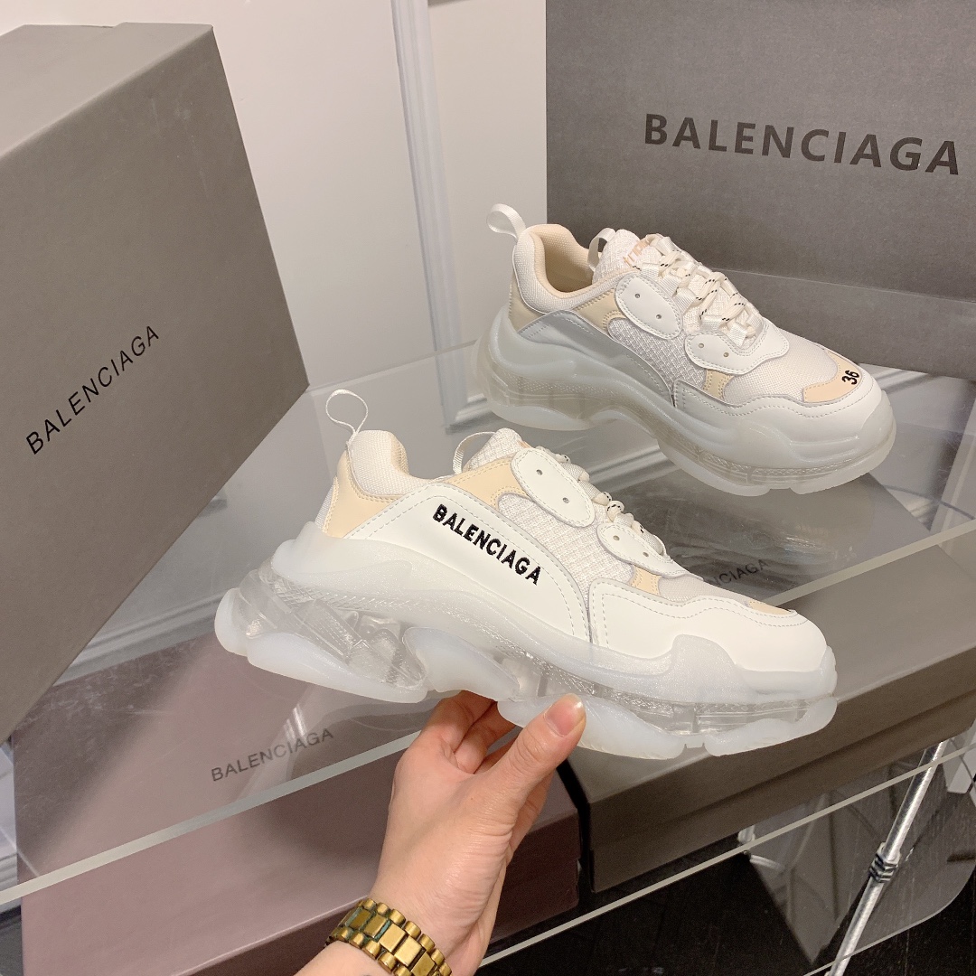 Triple S Clear Sole Women's Shoes Size:EU35-EU42