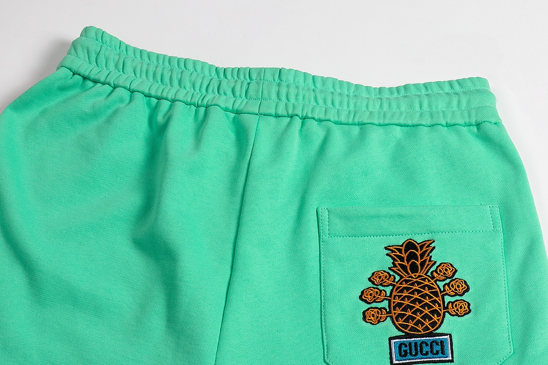 2022ss Men's Green Shorts