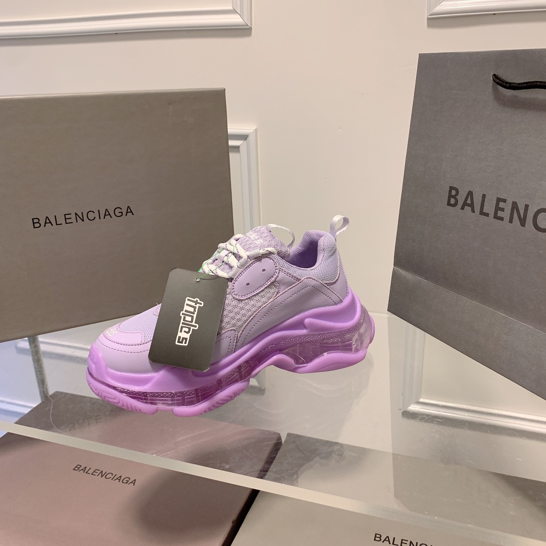 Triple S Clear Sole Women's Shoes Size:EU35-EU42