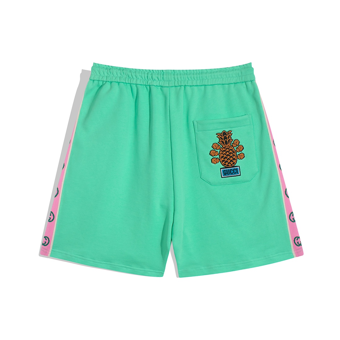 2022ss Men's Green Shorts