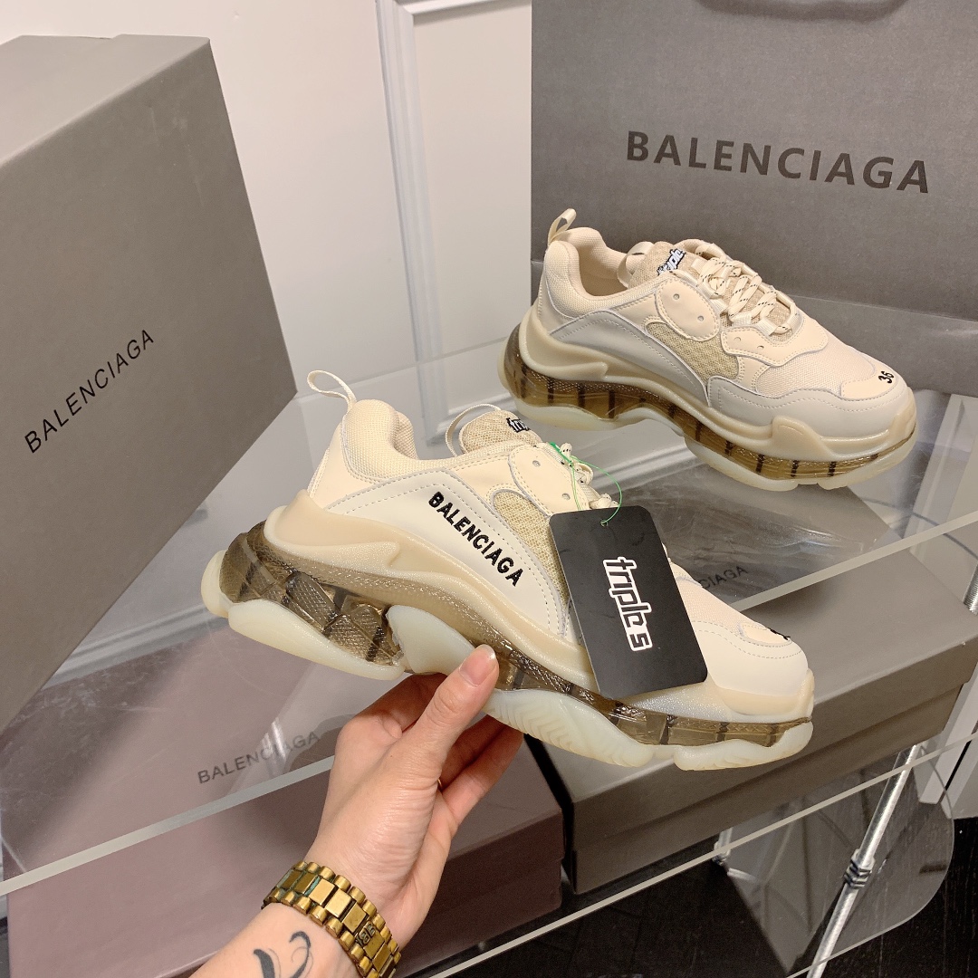 Triple S Clear Sole Women's Shoes Size:EU35-EU42