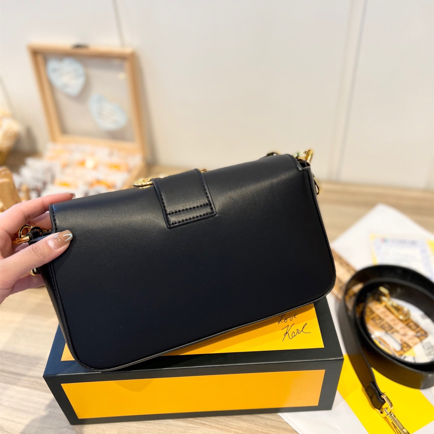 2022 New Black Bag ,size:25*5*15cm