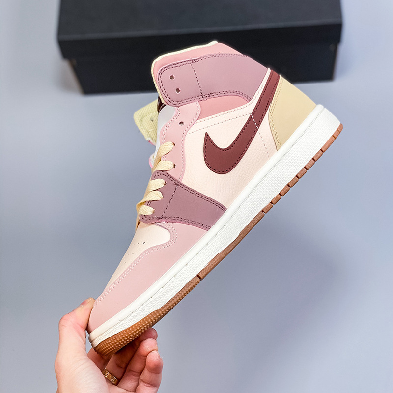 air jordan 1 mid tanred beans aj1 Sport casual shoes Size:EU36-EU45