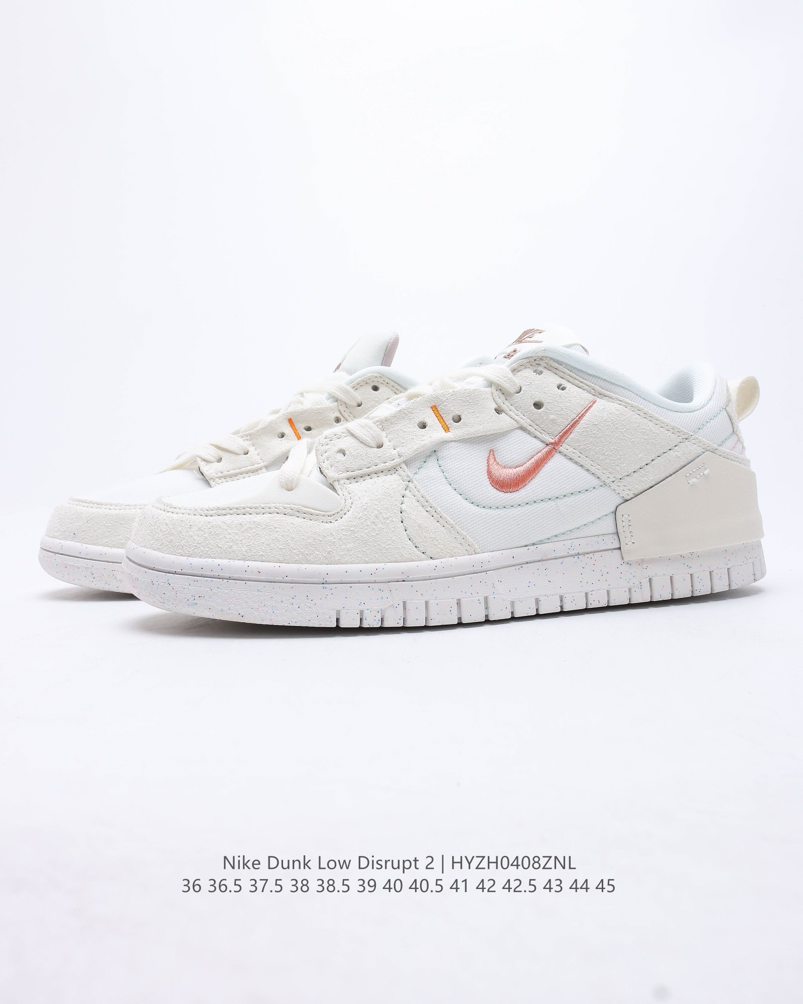 Wmns dunk low disrupt 2 pale ivory casual shoes Size：EU36-EU45