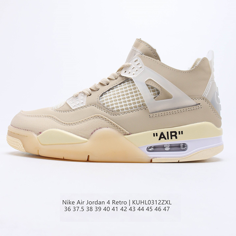 air jordan 4 retro creamsail casual shoes Size：EU36-EU47