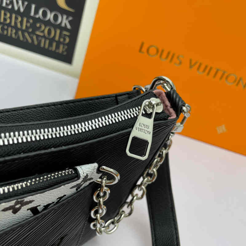 Marelle Handbag Black Marelle Detachable Canvas Zipper Bag