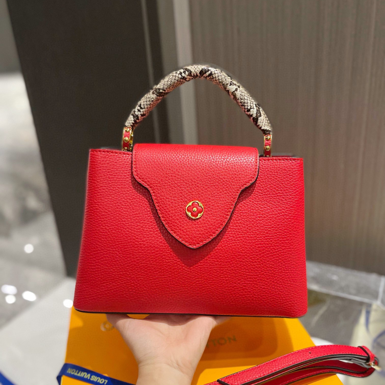 Cappucines Red bags ,27*20cm /20*14cm