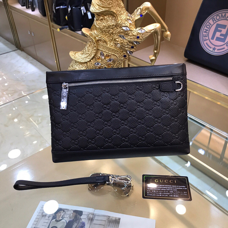 Men's New Handbag Black Simple Fashion Cow Leather Bag Size 28 * 18cm