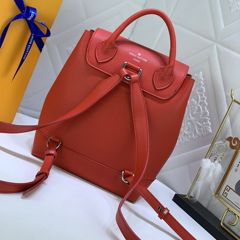 Lockme Shoulder Bag Ladies Fashion Backpack Schoolbag Red Size 22 * 28 * 13 cm
