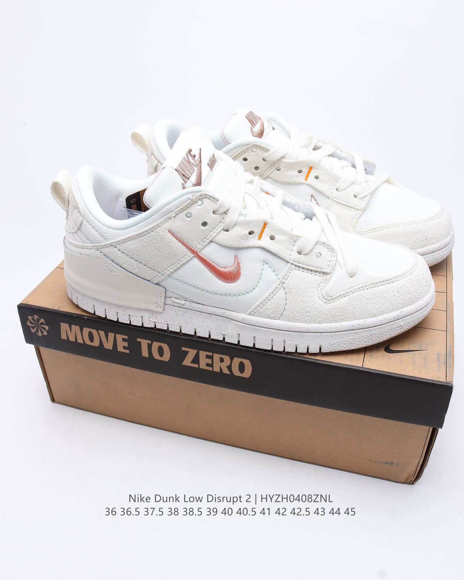 Wmns dunk low disrupt 2 pale ivory casual shoes Size:EU36-EU45