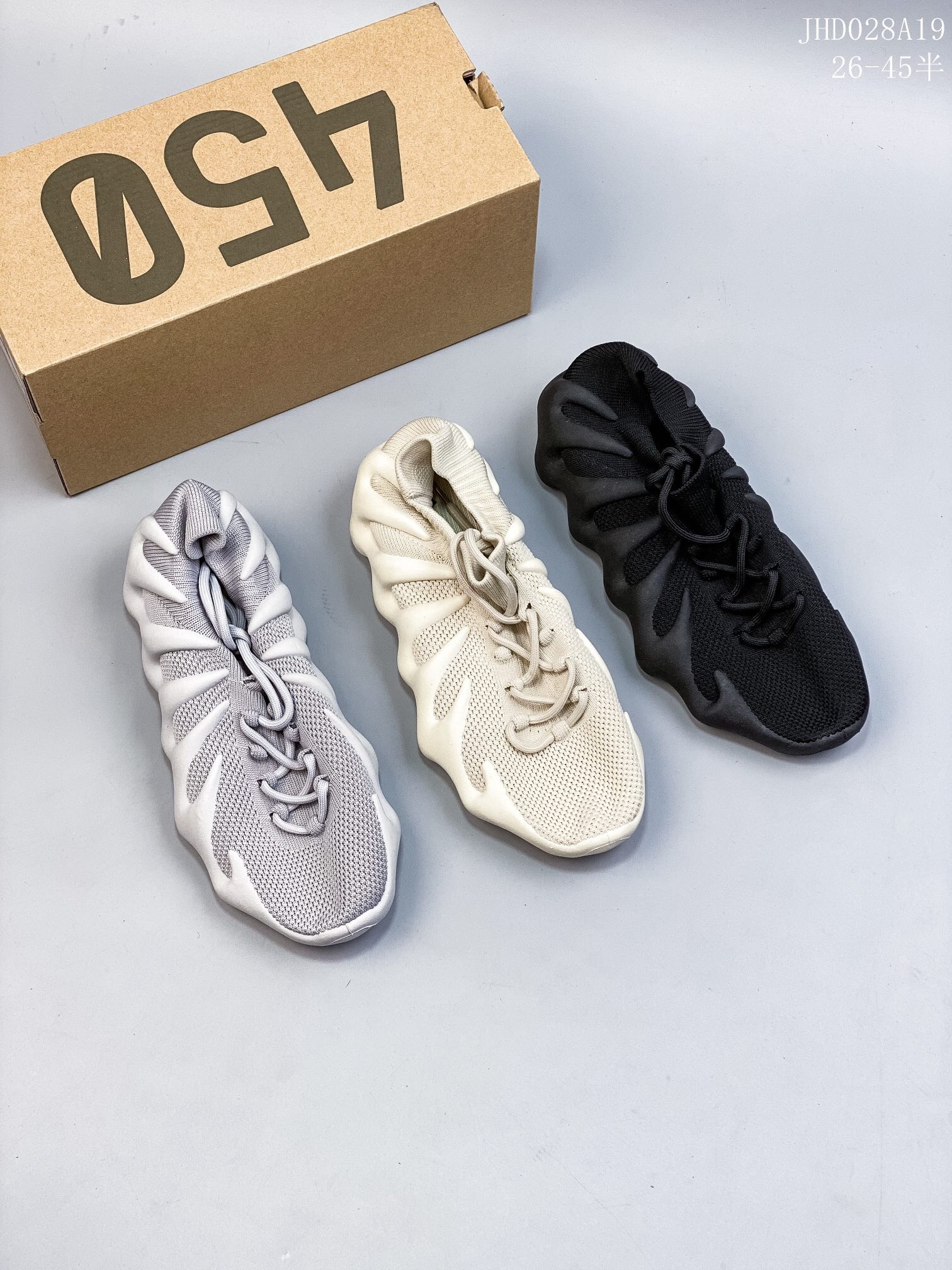 Yeezy 450 qxyy cloud white casual shoes Size:EU36-EU45