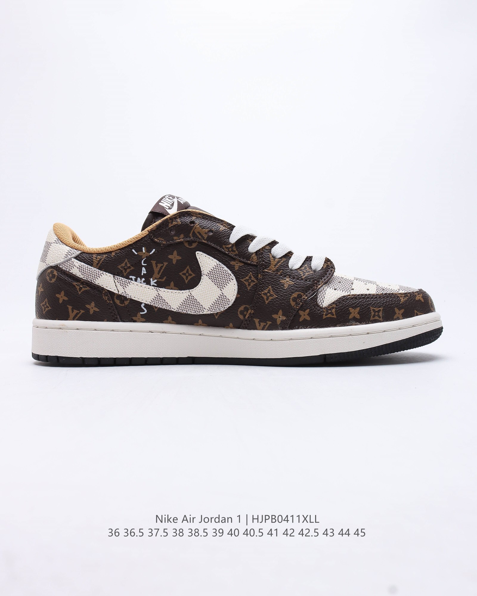 Travis scott x air jordan 1 lv aj1 casual shoes Size:EU36-EU45
