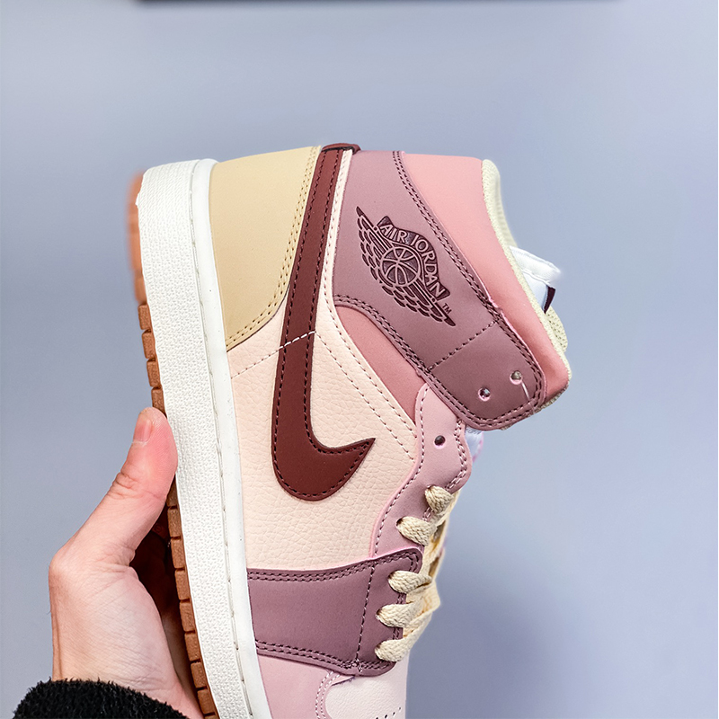 air jordan 1 mid tanred beans aj1 Sport casual shoes Size:EU36-EU45