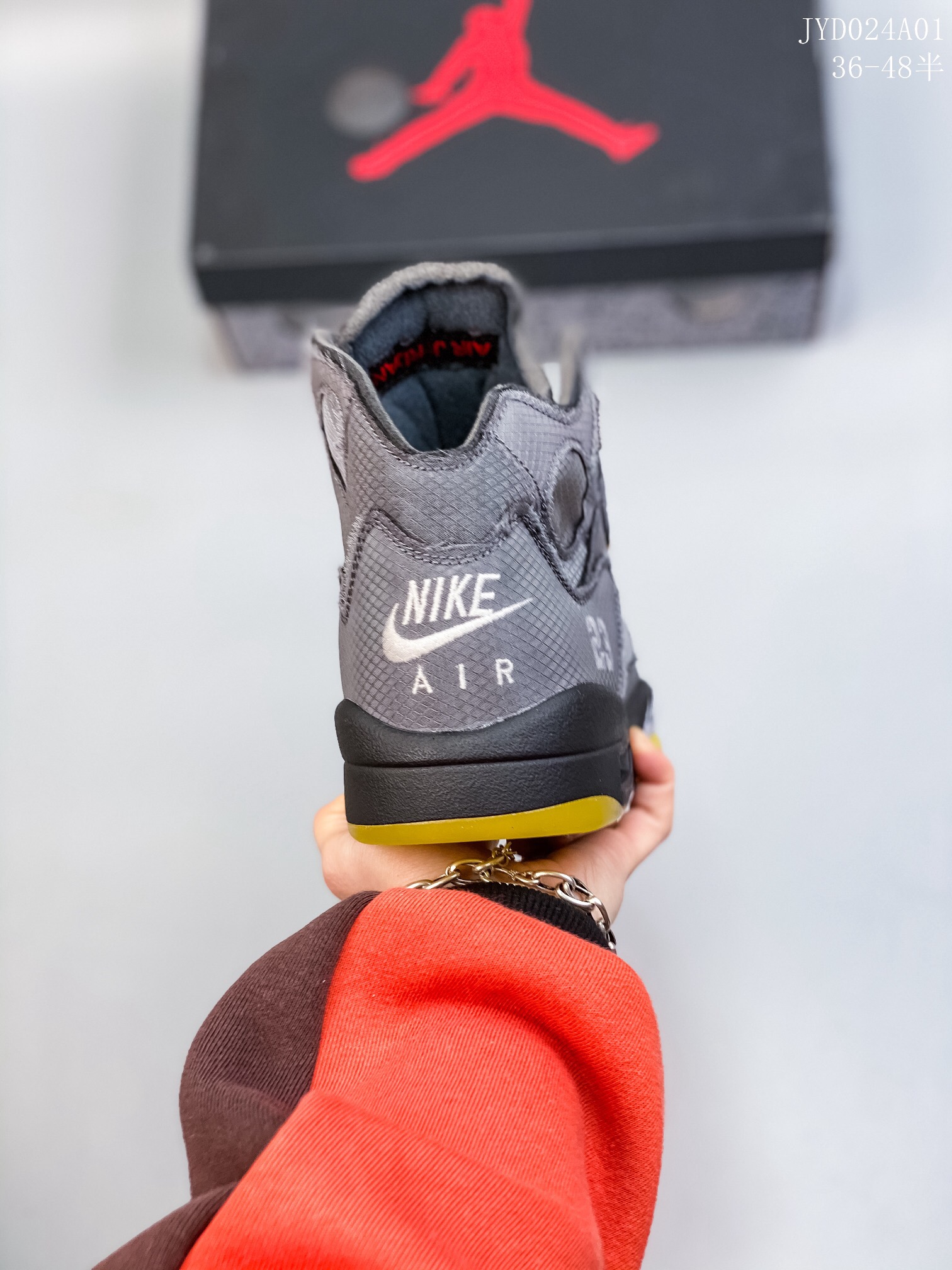 ow x aj5 blackmuslin-fire red casual shoes Size:EU36-EU48