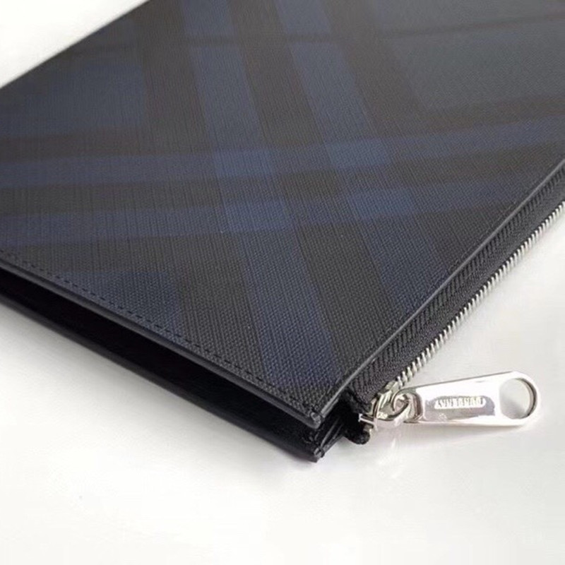 Ondon Checked Zipper Organizer Men's Wallet Handbag Size 30*19.5 cm