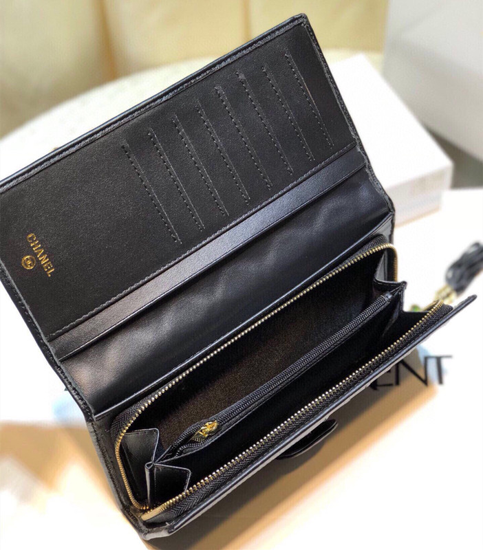 Women's Black Classic Wallet Size 20*10cm