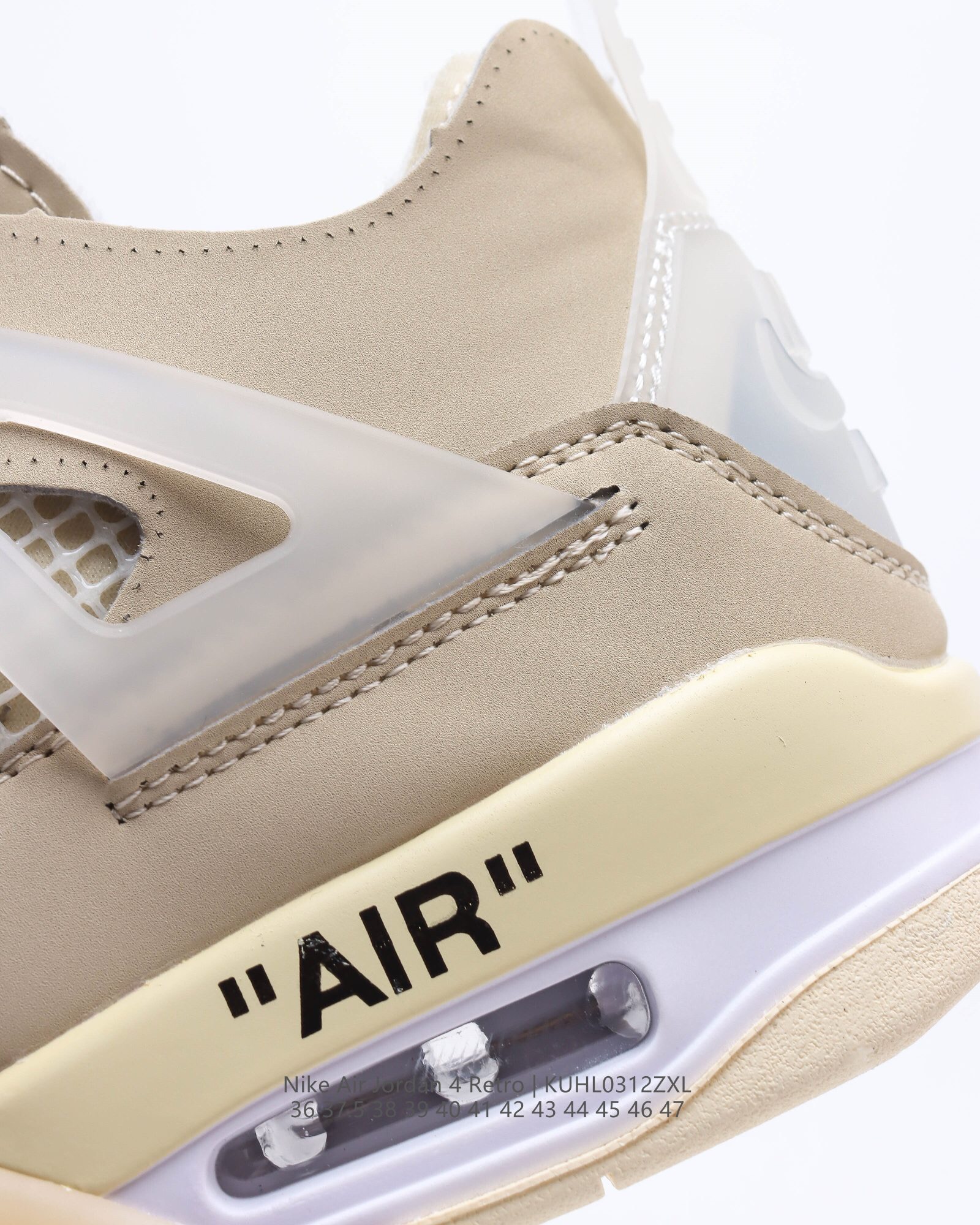 air jordan 4 retro creamsail casual shoes Size:EU36-EU47