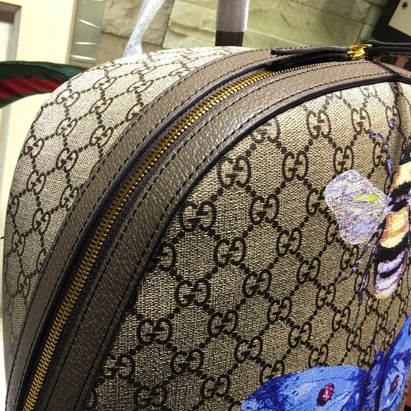 Insect Print Canvas Backpack Men's Shoulder Backpack Size 31.5*41*14.5cm